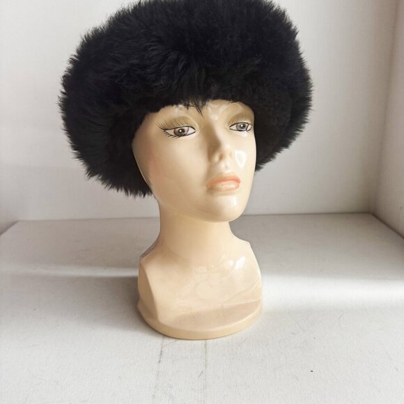 Vintage Sheepskin Sheep Fur Suede Classic Winter Hat
